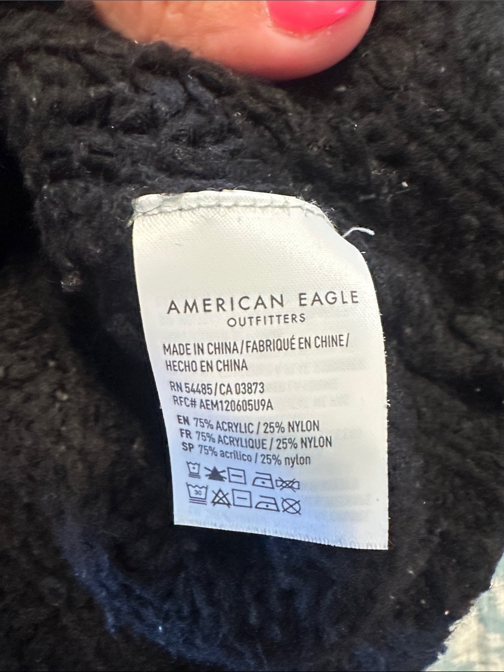 American Eagle Outfitters Black Chunky Knit Crewneck Sweater - Picture 4 of 7